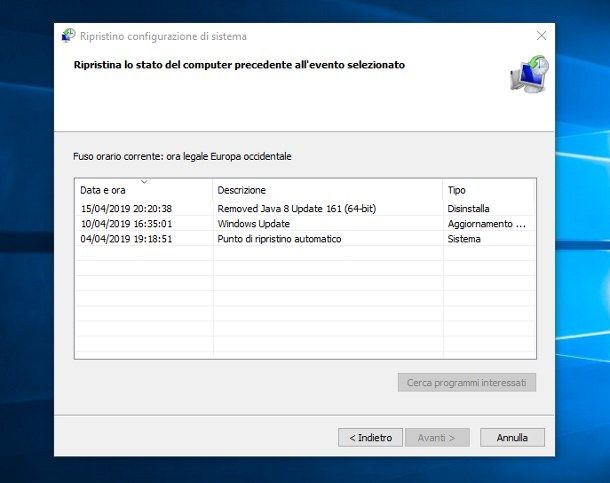 Ripristinare Windows 10 senza perdere dati