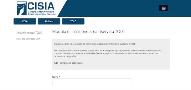 Registrazione CISIA