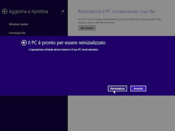 Ripristino Windows 8