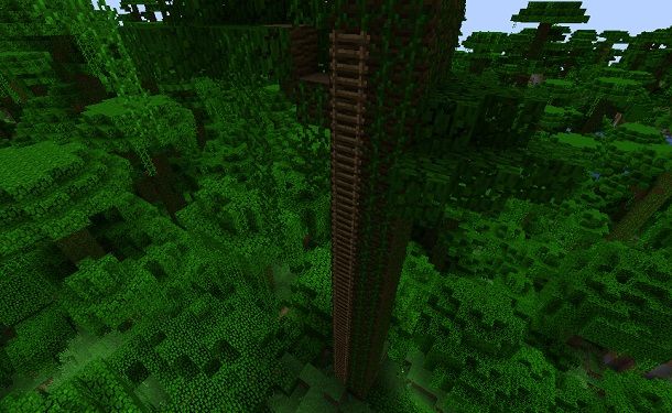 Scala sull'albero Minecraft