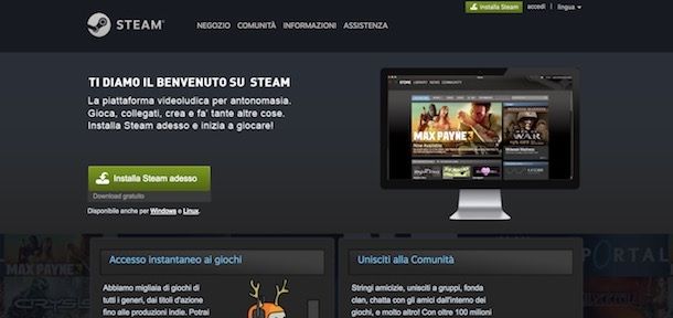 Scarica steam