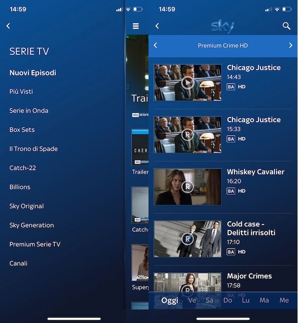 Applicazione Sky Go