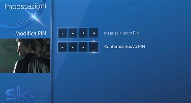 Codice PIN Sky Q