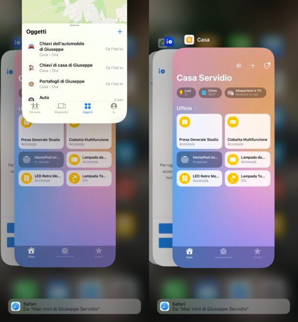 Chiudere pagine app aperte su iPhone