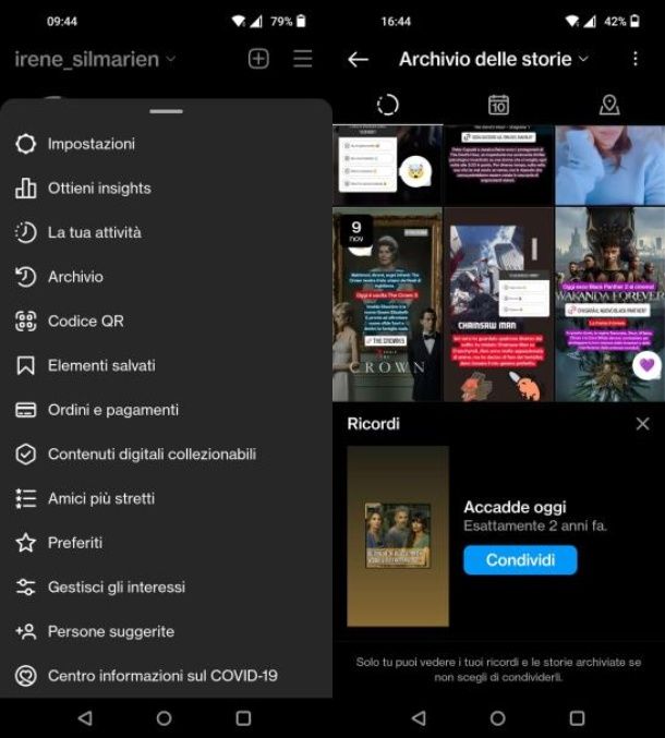 Come vedere ricordi storie Instagram