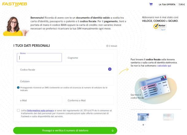 Come attivare SIM Fastweb