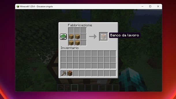 Come fare un banco da lavoro su Minecraft