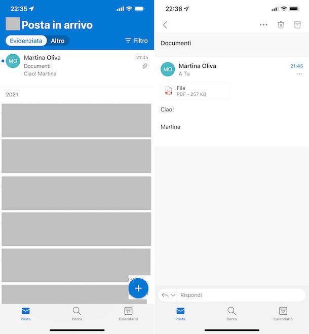 Outlook app iPhone