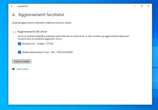 Come installare driver Windows 10