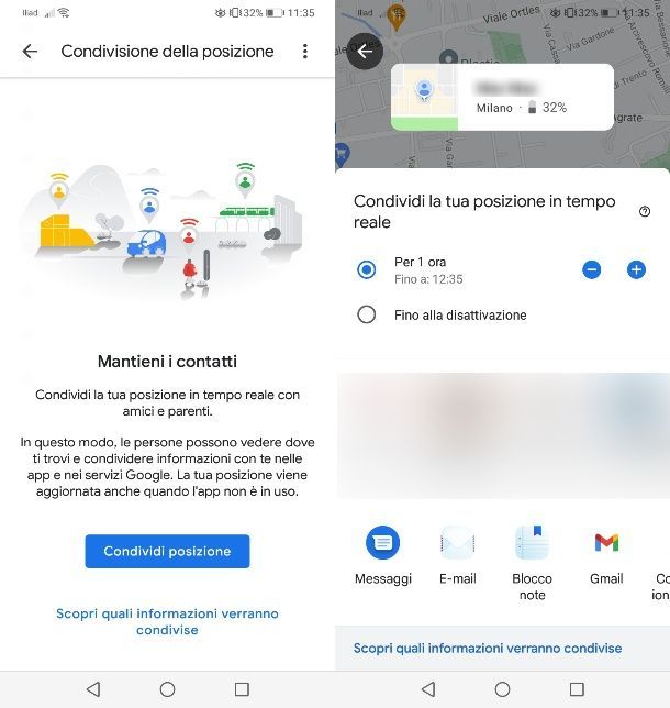 Come inviare la propria posizione con Google Maps da smartphone e tablet