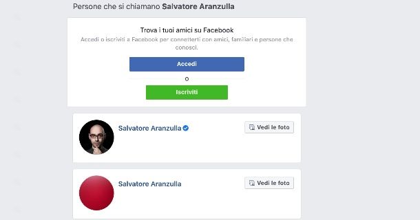 Facebook ricerca