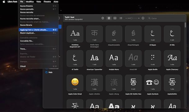 Libro Font macOS