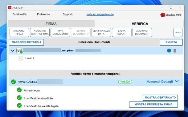 Come aprire file XML.P7M