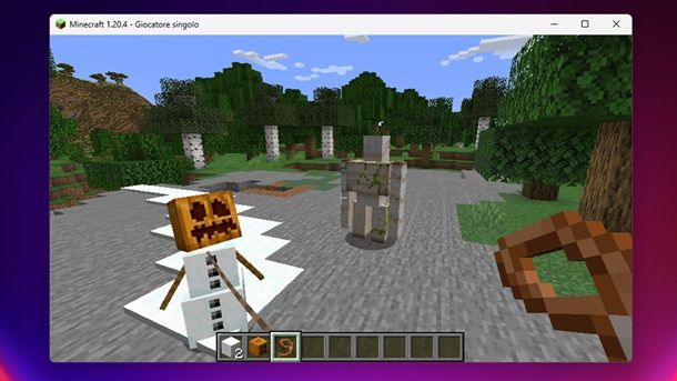 Come fare un golem di neve su Minecraft