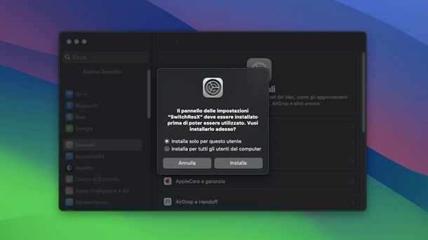 Installazione SwitchResX macOS