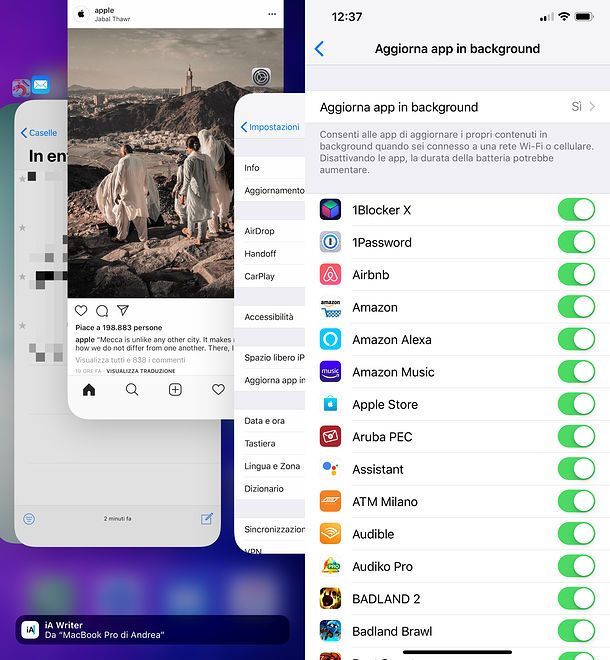 App in background iPhone