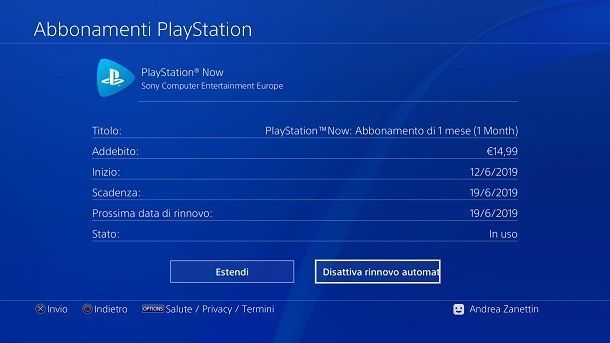 Come disdire PlayStation Now da PS4