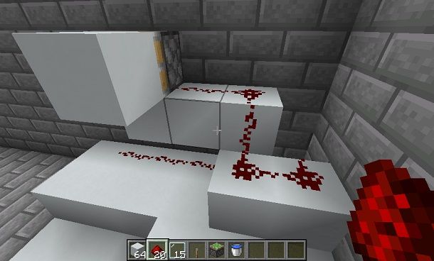 Costruzione completa meccanismo per doccia Minecraft