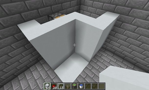 Costruzione pareti doccia Minecraft