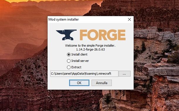 Forge Minecraft Installer