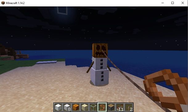 Guinzaglio Golem di neve Minecraft