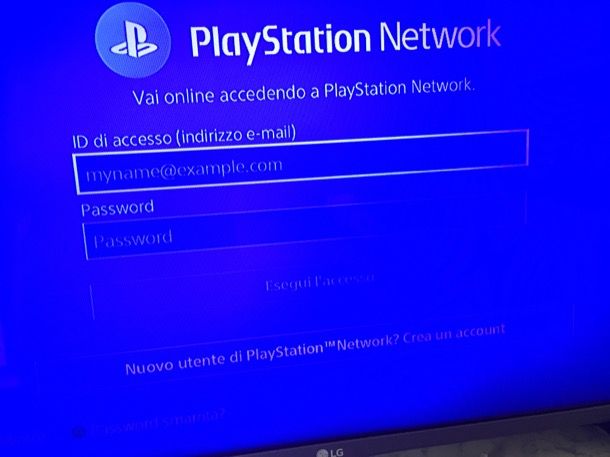 PS4 login