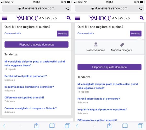 Domande anonime su Yahoo