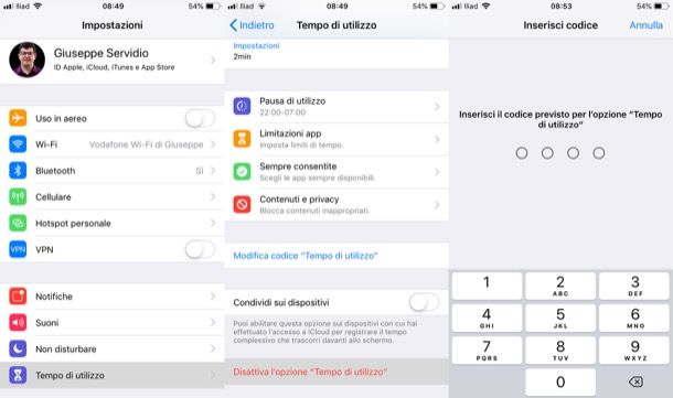 Tempo di utilizzo su iPhone