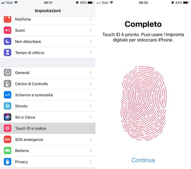 Touch ID iPhone