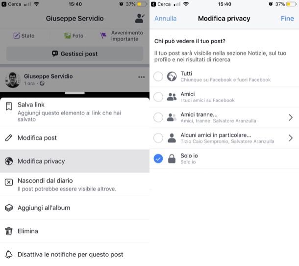 Come impedire la condivisione di post su Facebook Salvatore Aranzulla