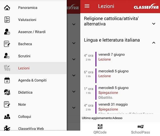 Lezioni ClasseViva Famiglie