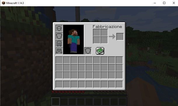 Menu Fabbricazione Minecraft