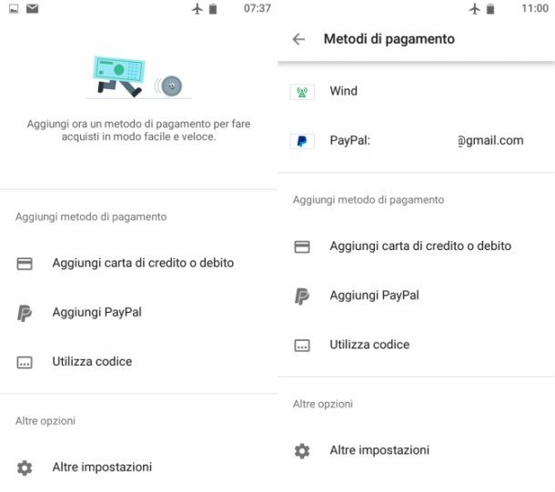 Play Store pagamento