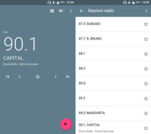 Radio FM nativa Android