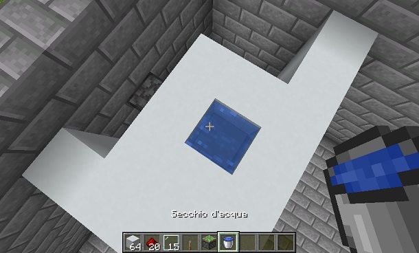 Riempimento del serbatoio doccia Minecraft