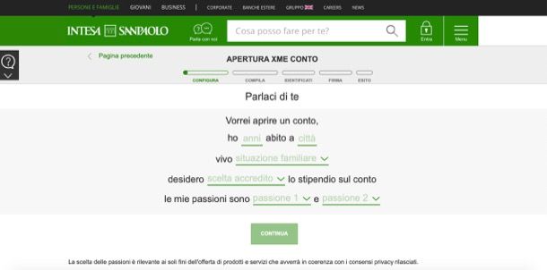 Intesa San Paolo conto online