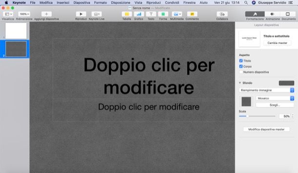 Sfondo Keynote