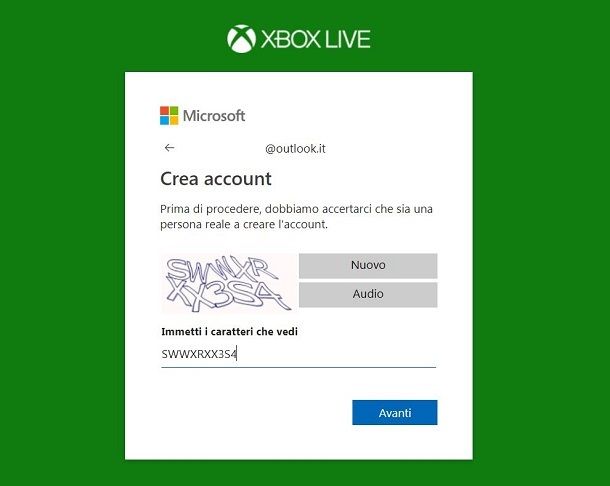Creare un account Xbox Live gratis