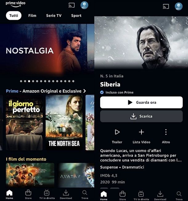 Amazon Prime Video Servizi di streaming a pagamento