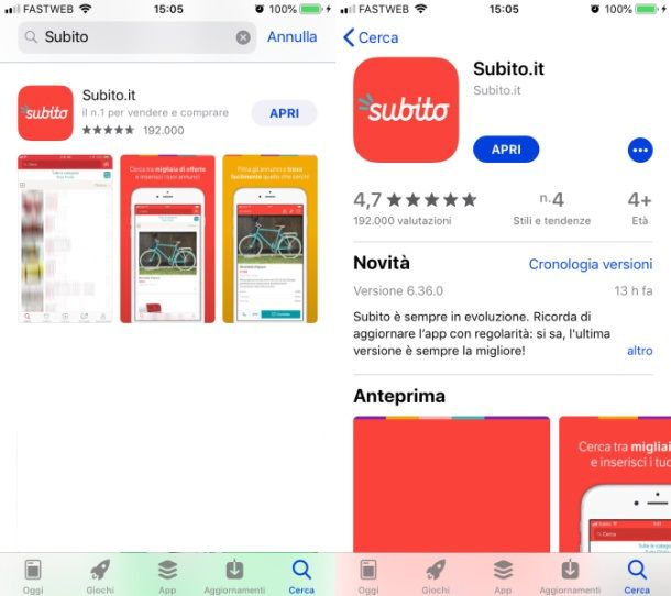 App subito ios