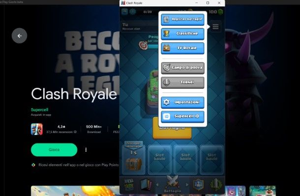 Come trasferire account Clash Royale su PC