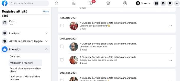 Come vedere i mi piace su Facebook di una persona