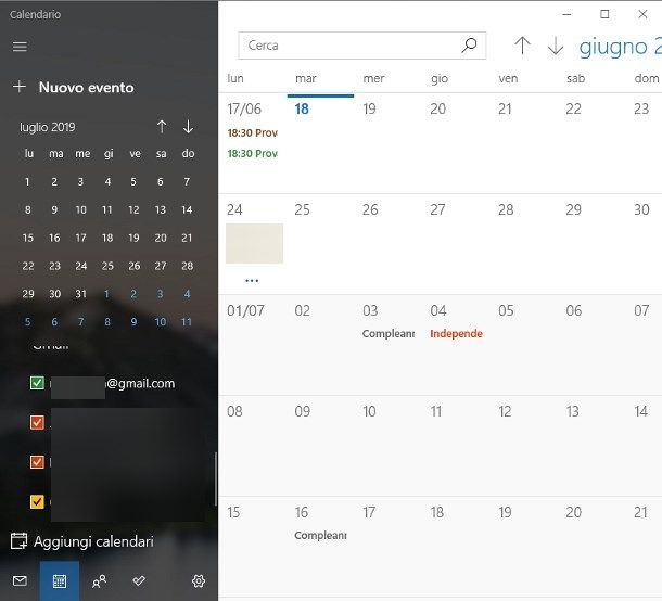 Come sincronizzare Google Calendar con Windows 10