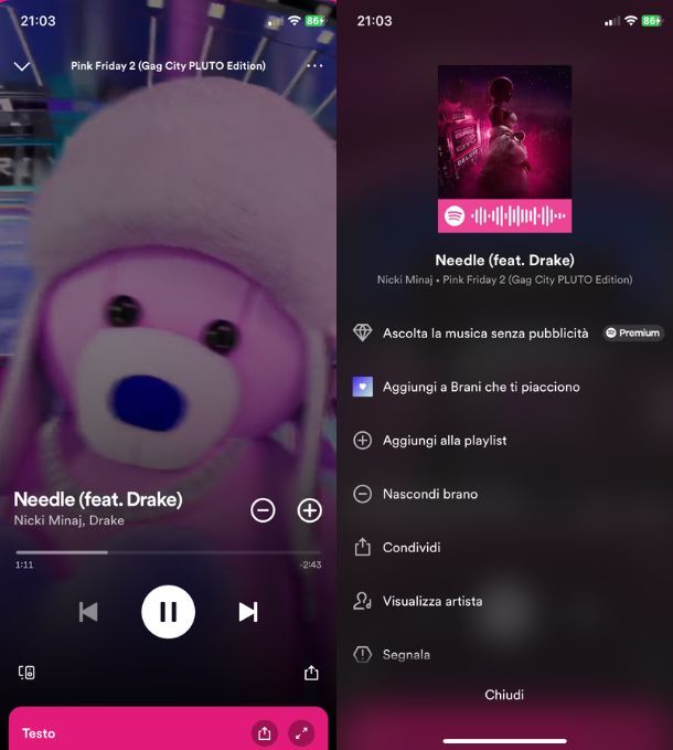 Aggiungere canzoni alla Libreria di Spotify da smartphone