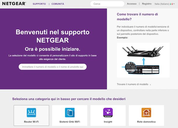 Supporto Netgear