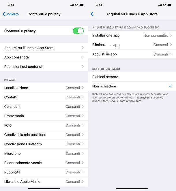 Bloccare download app iPhone