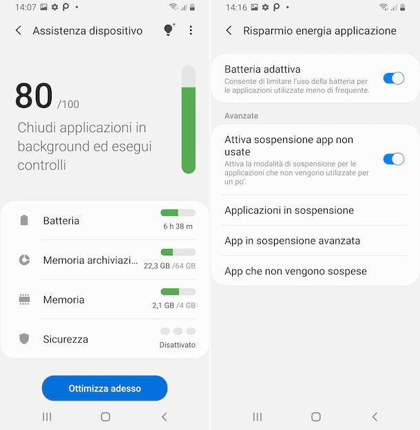 Android ibernazione app