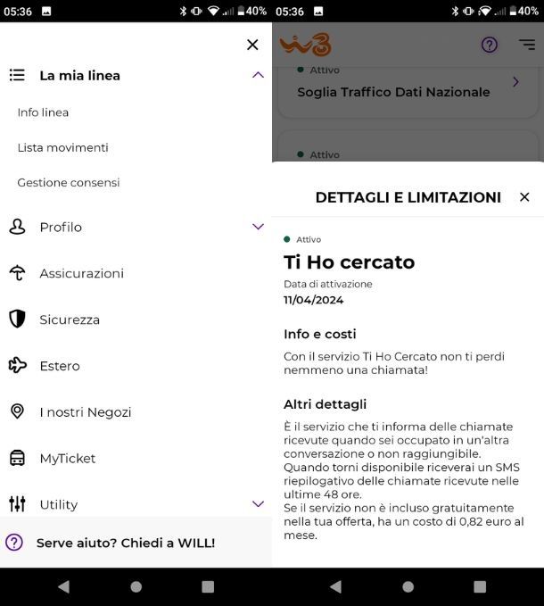 Verificare la presenza di Ti ho cercato