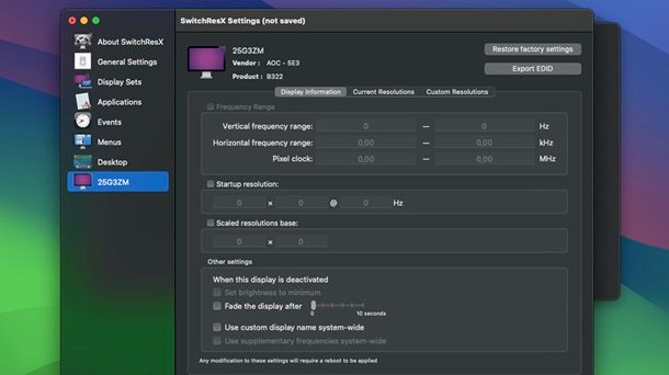 SwitchResX macOS Programmi dual monitor