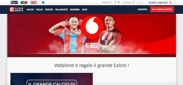 Eleven Sports gratis con Vodafone